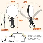 3.5'' Ring Light for Laptop, 61 LEDs Dimmable Video Conference Lighting, Portable USB Plug Clip On Ring Light Computer Laptop Pad Phone for Selfie Working Learning Zoom Meeting Live Streaming Makeup