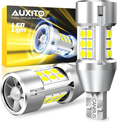 AUXITO CANBUS - Bombilla LED 912 921, luz de marcha atrás de 4000 lúmenes, CANBUS sin errores 912 921 bombillas LED de respaldo, superbrillantes T15