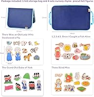 Vista 5 de CHEFAN Juego de Historias con Tablero de Fieltro/Franela de 4 Piezas, Piezas de Fieltro PRECORTADAS para Tiempo de Círculo en Preescolar