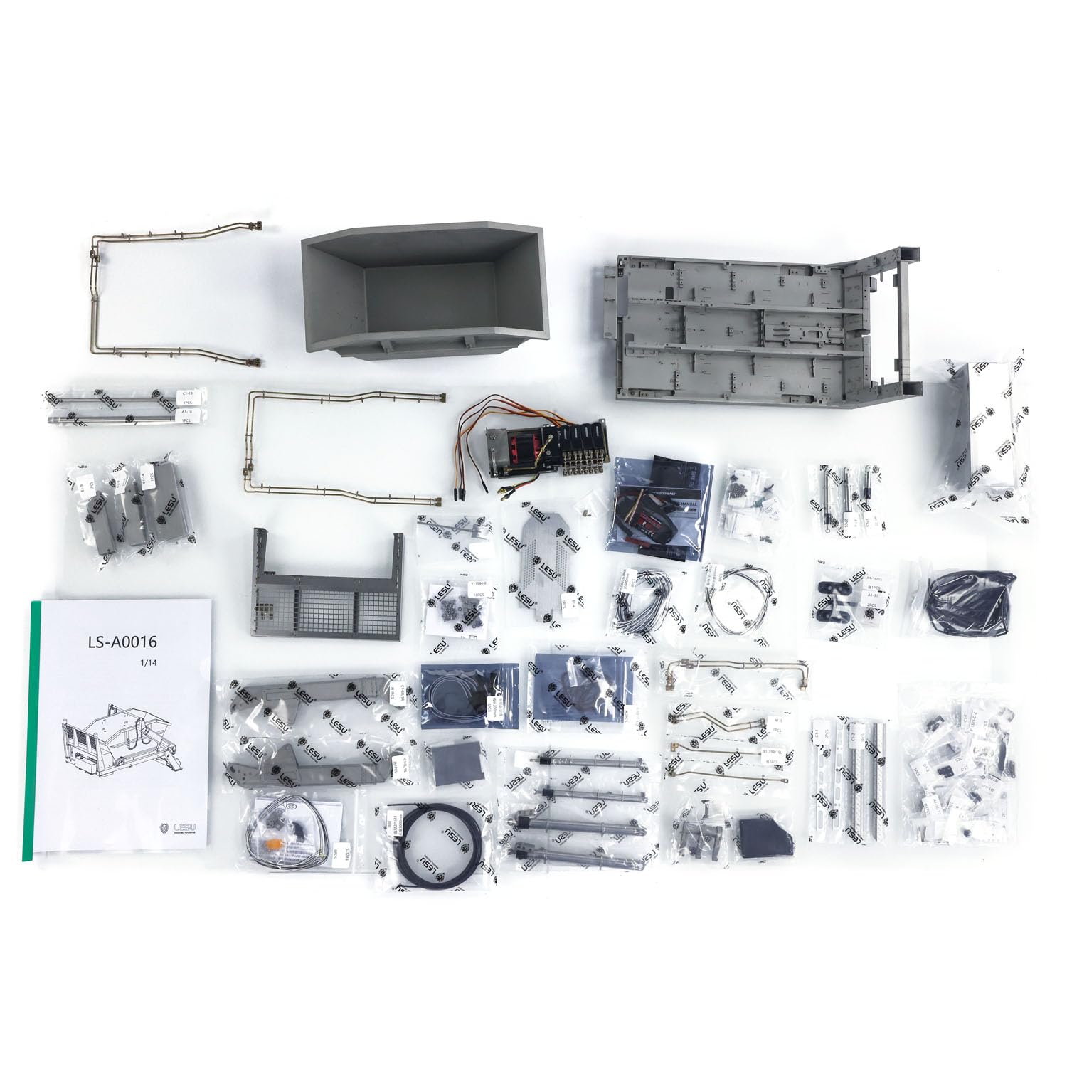 TOUCAN RC HOBBY Kit pompa a secchio in metallo per pompa idraulica LESU RC 1/14 per adulti