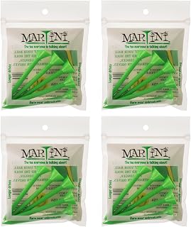 Martini Golf Tees 3 1/4" 4 Pack of Green - 20 Tees Total - Virtually Unbreakable