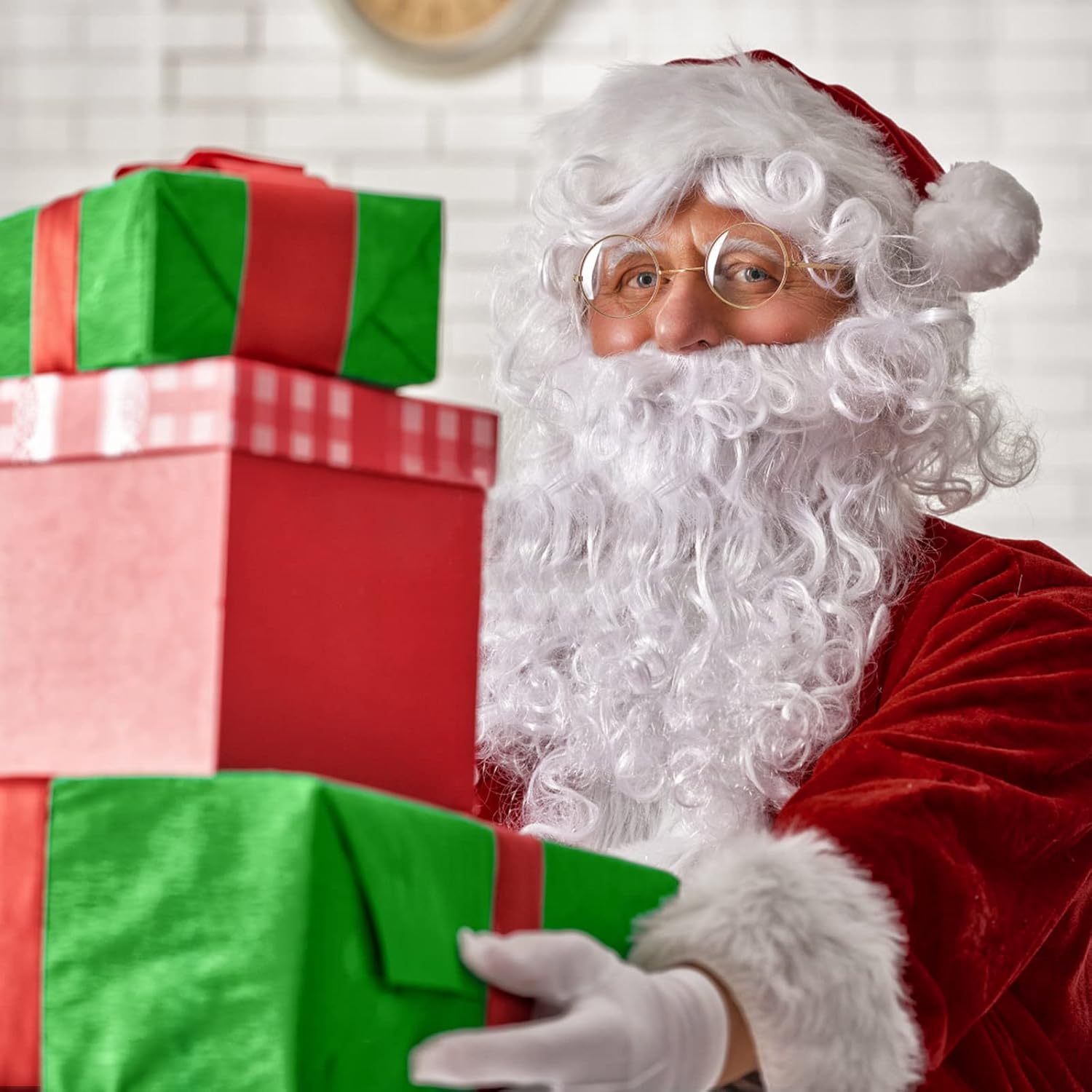 Miniatura 8 de SHEJIZE Mens Santa Claus Costume Adult Christmas Santa Claus Costume Santa Suit