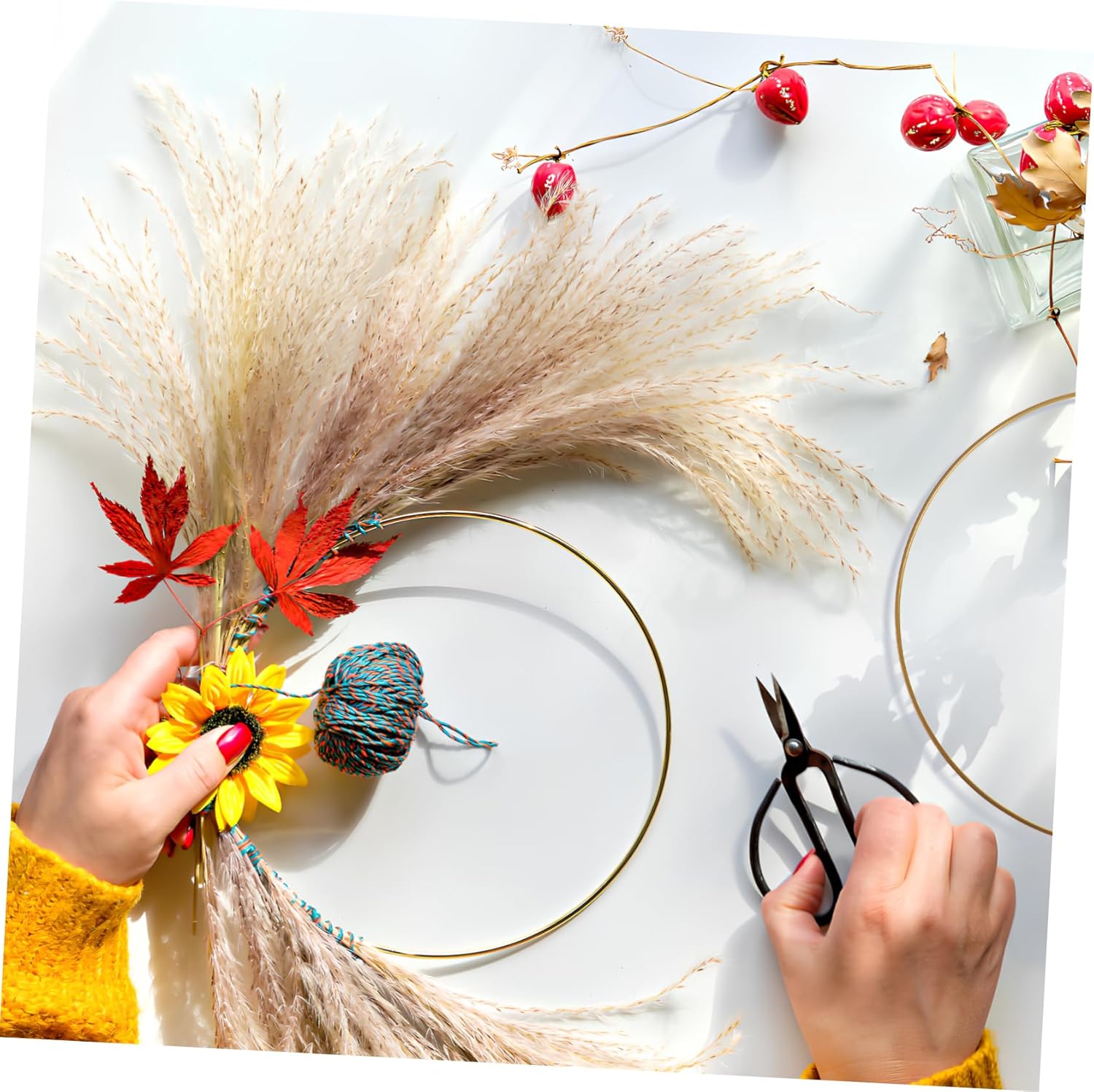 Alipis 10pcs Floral Hoop Craft Hoops Metal Rings for Decorations Table Centerpiece Stand Macrame