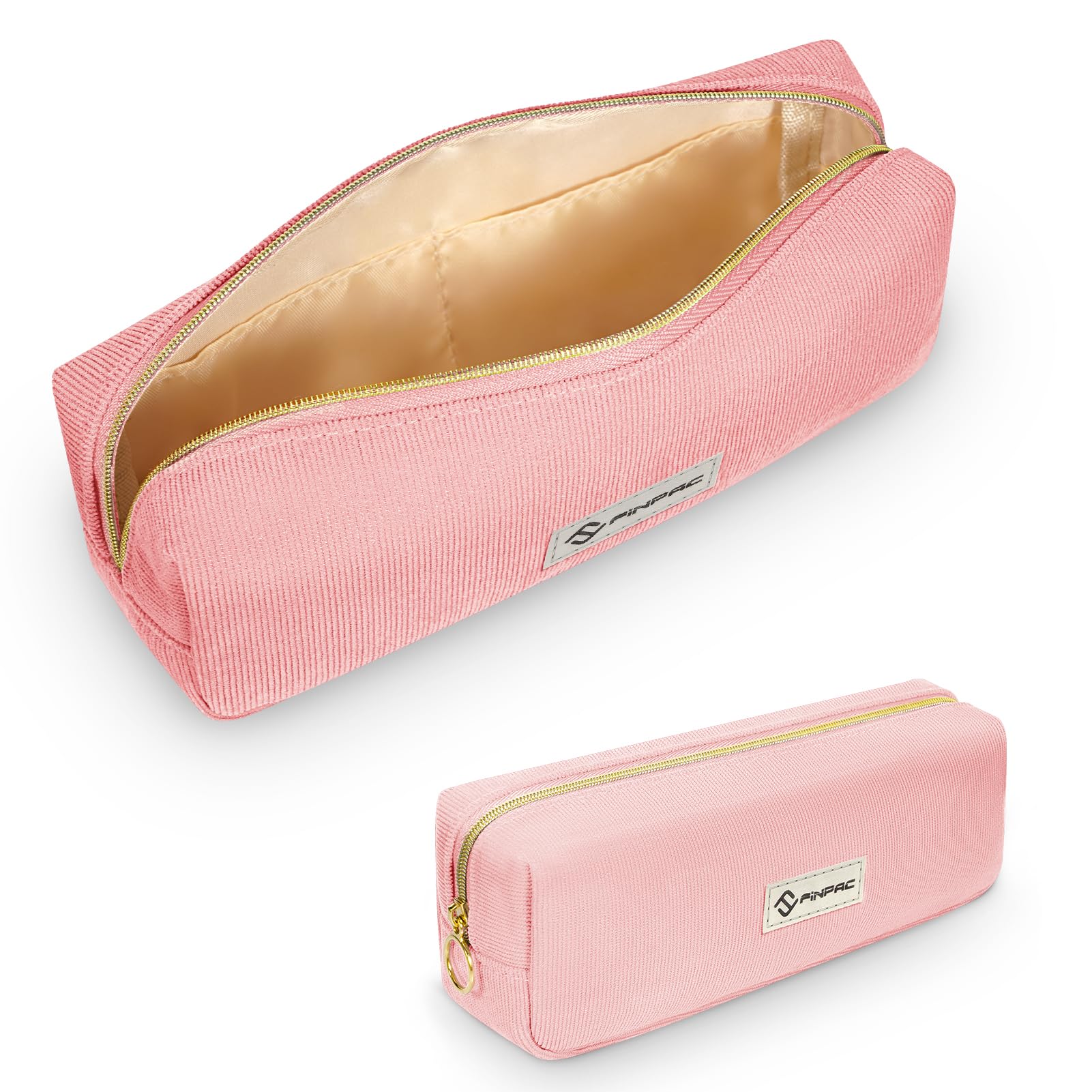 FINPAC Corduroy Pencil Case, Large Capacity School Pencil Case โ image 1
