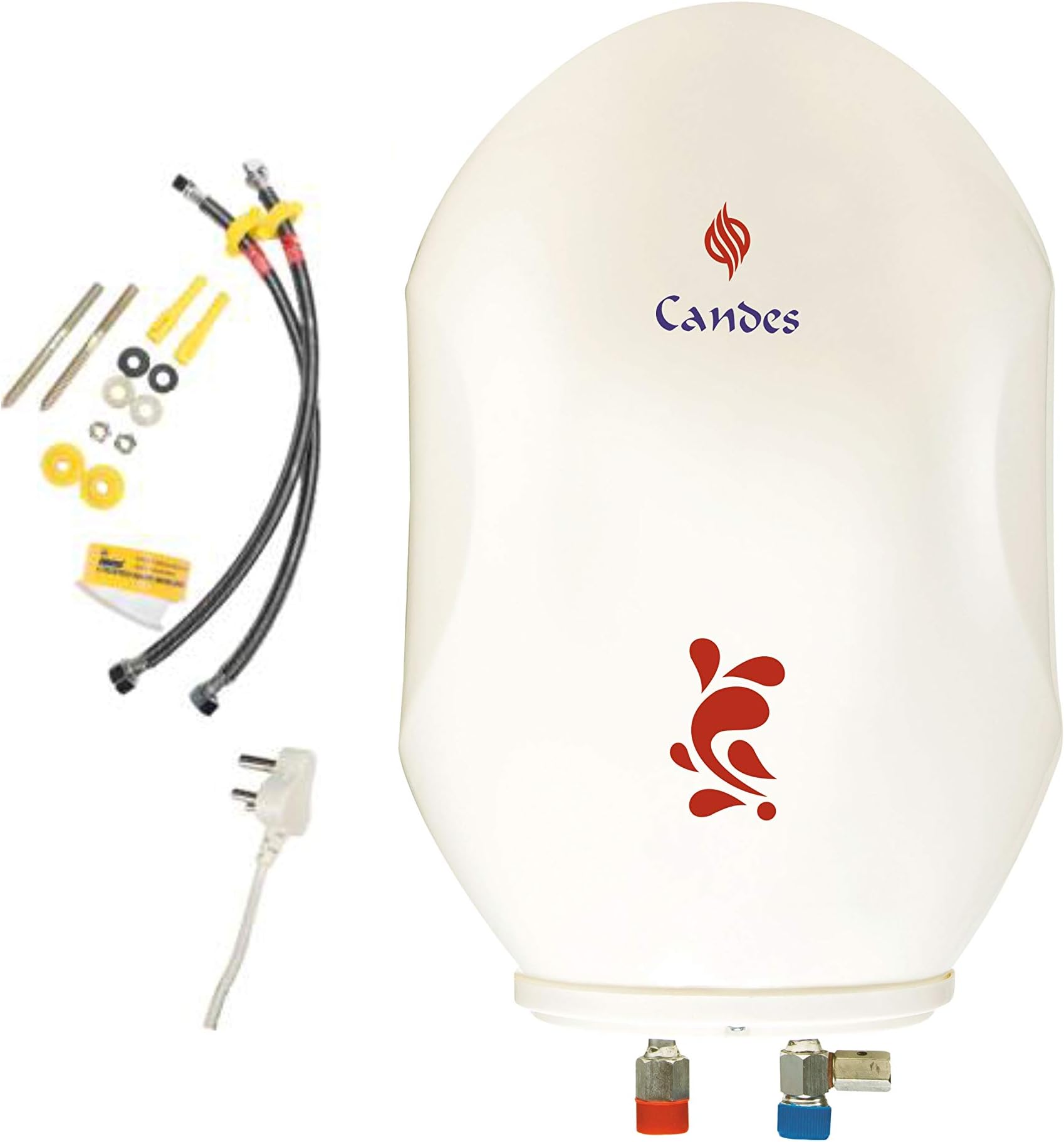 Candes 10 LTR Electric Water Geyser Automatic Power Cut-Off Feature (Ivory ABS)