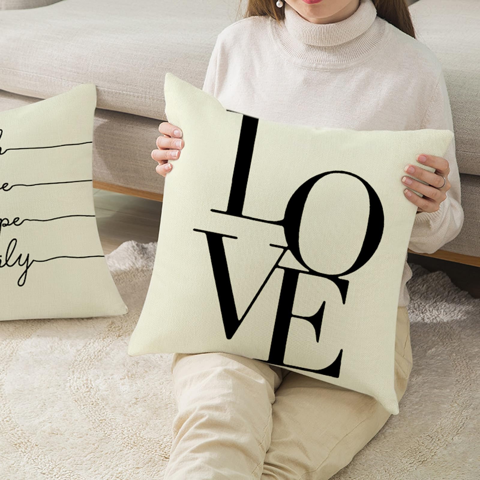 wyooxoo Set di 4 Federe Cuscino Decorative per Divano