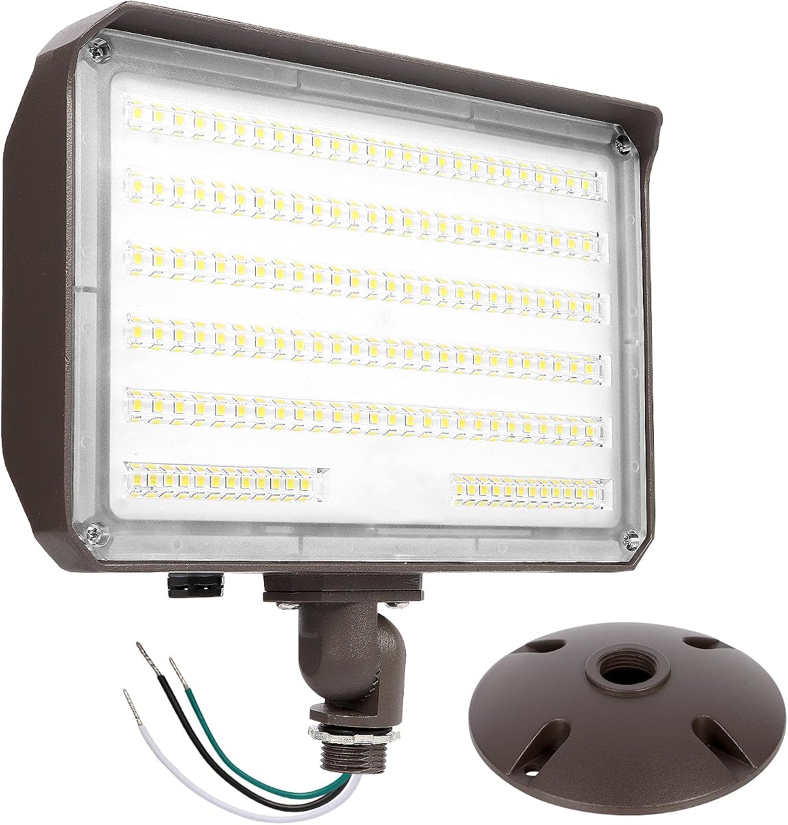 100W LED Flood Light Dusk to Dawn Knuckle floodlight 5000K 14000Lm ETL List | Outdoor Floodlight with Photocell, AC100-277V,Equivalent 1000W,IP65 Waterproof Wall Mount LED Security Lighting