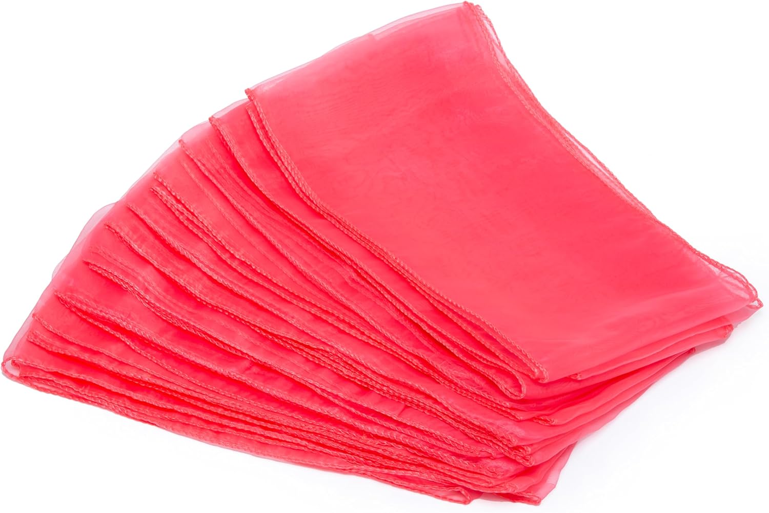 MDS 15 Pack Organza Table Runner 12 x 108 inch Long Premium Table Runners for Wedding Party, Events Decoration, Banquets Decorations, Bright and Smooth Silk Fabric Party Table Runner- Coral nw