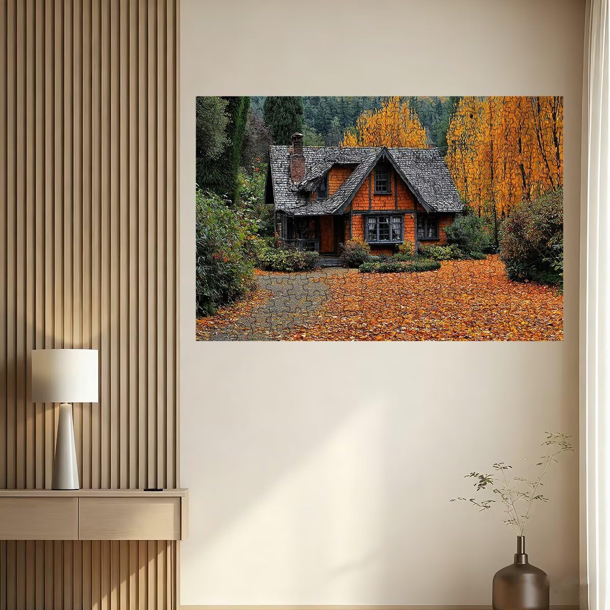 Puzzle dla dorosłych 1000 puzzli kabinowych 1000 sztuk dla dorosłych, drewniane puzzle do dekoracji wnętrz, niemożliwe gry logiczne, unikalne prezenty dla kobiet, mężczyzn, wymagający motyw układanki