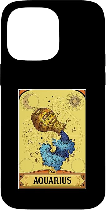 Aquarius Horoscope Tarot Card Zodiac Symbol Month Aquarius Case for iPhone 14 Pro Max