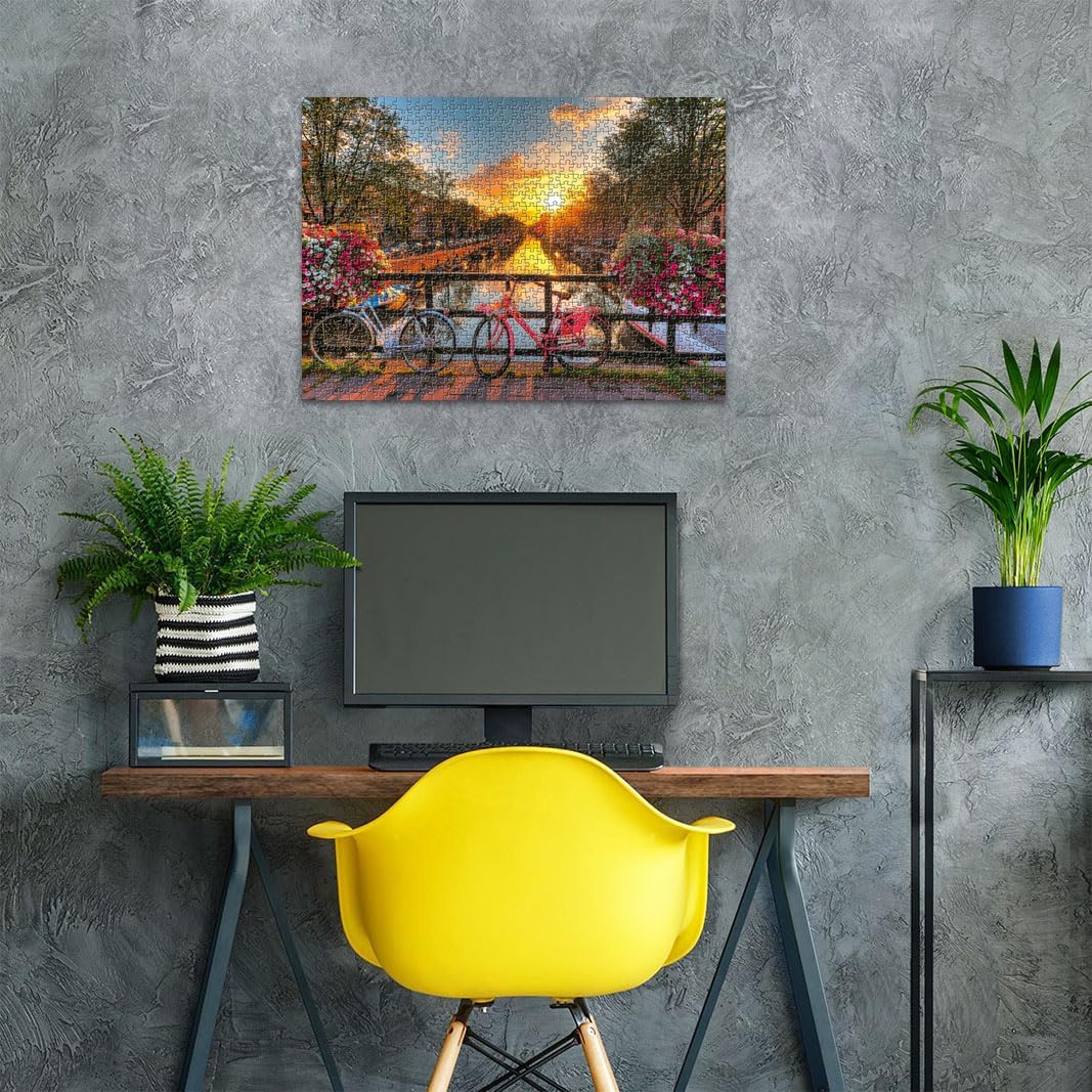 Ravensburger Bicycles in Amsterdam 1000 Piece Jigsaw Puzzle for Adults - 12000662 - Handcrafted Tooling, Made in Germany, Every Piece Fits Together Perfectly