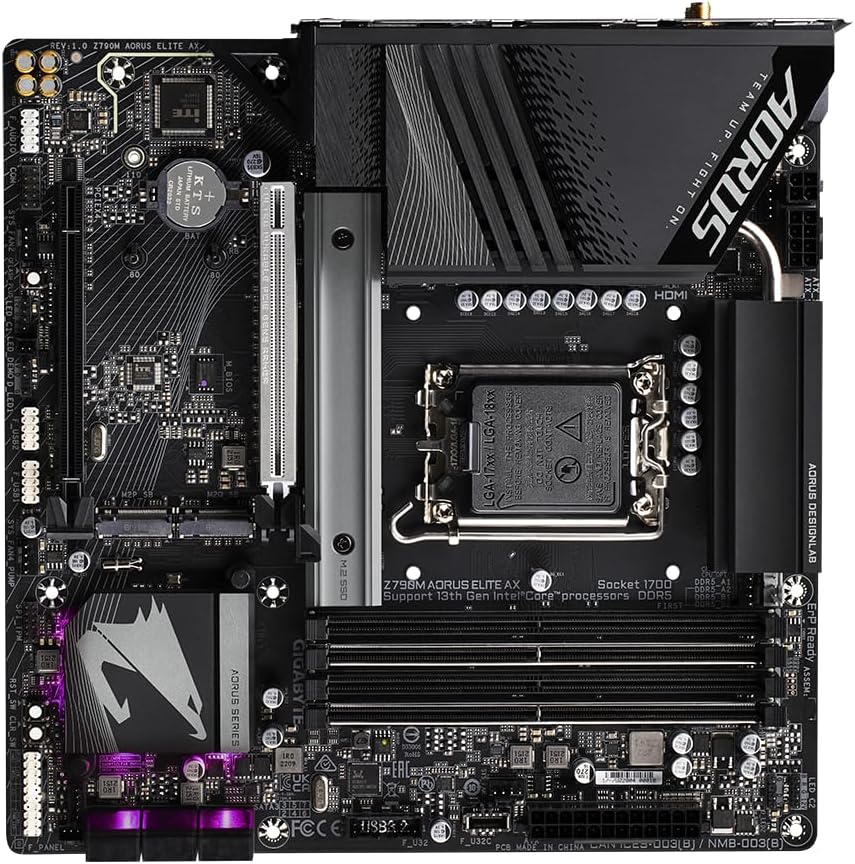 GIGABYTE Z790M AORUS Elite AX (REV. 1.0) CHIPSET Intel Z790 LGA 1700 DDR5 13th & 12th Generation