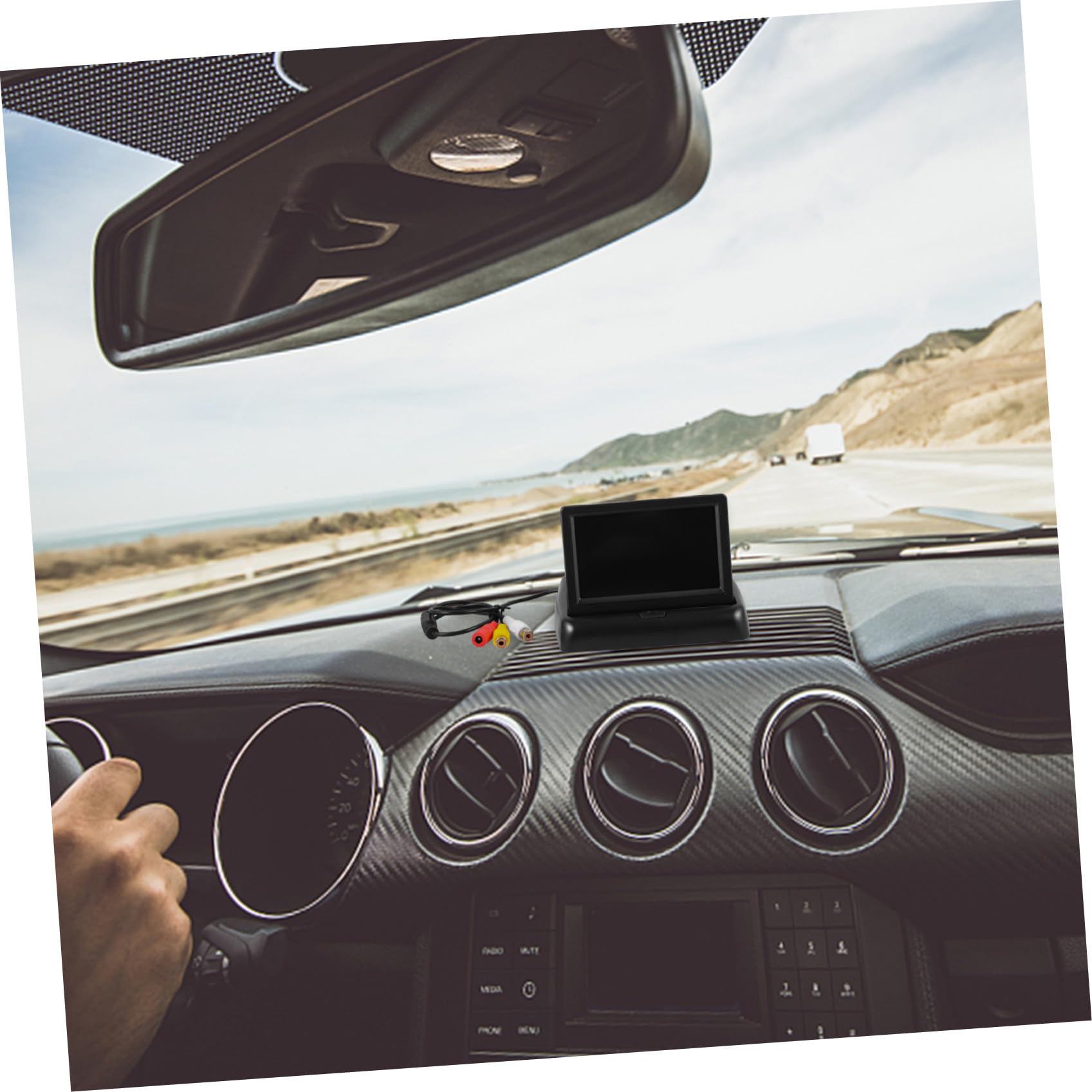 Écran Affichage De Caméra De Recul Pliable pour Voiture Moniteur De Recul pour Surveillance Arrière Réel