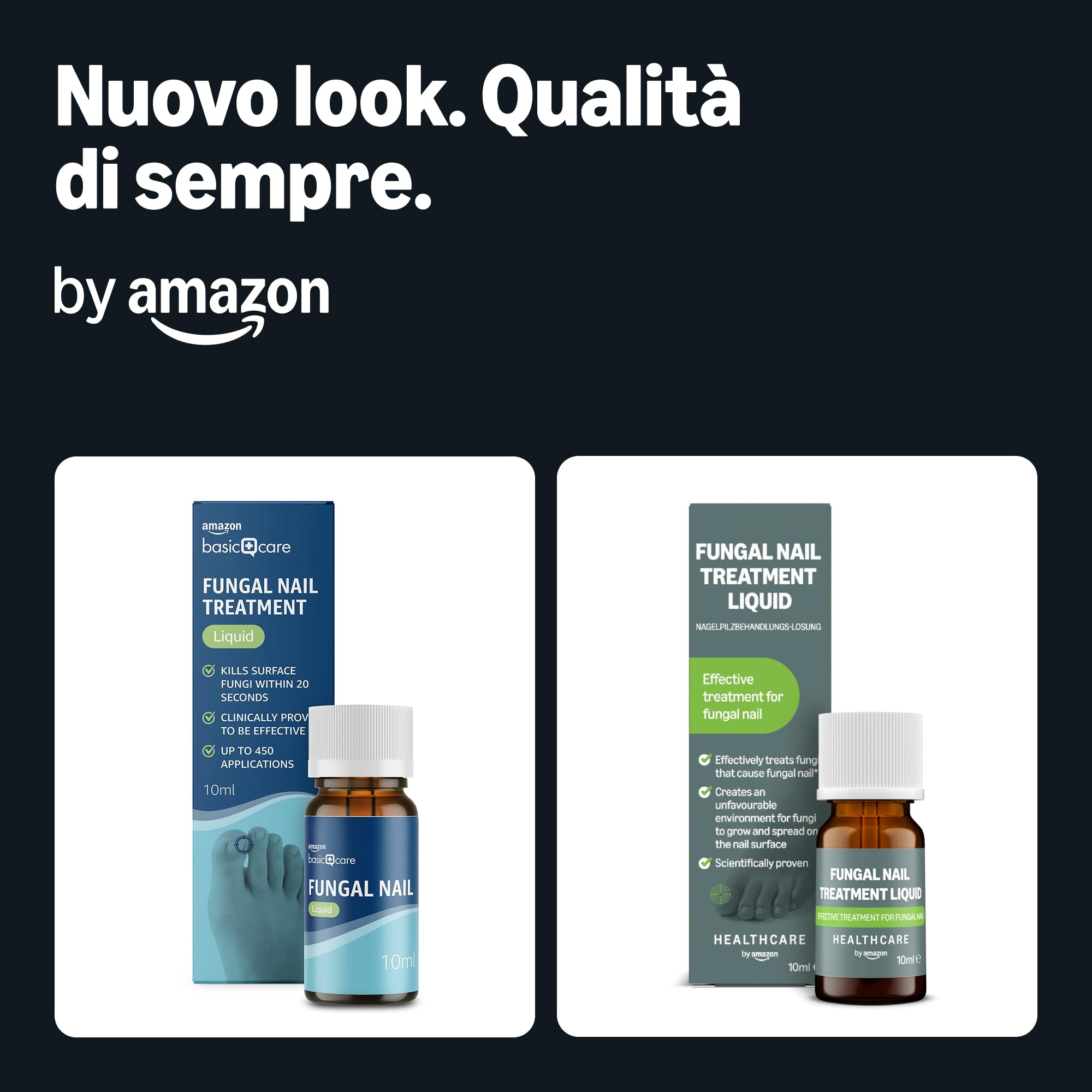 Healthcare by Amazon Liquido per il Trattamento delle Unghie Fungine, 10ml (in Precedenza Amazon Basic Care) - L'Imballaggio Può Variare