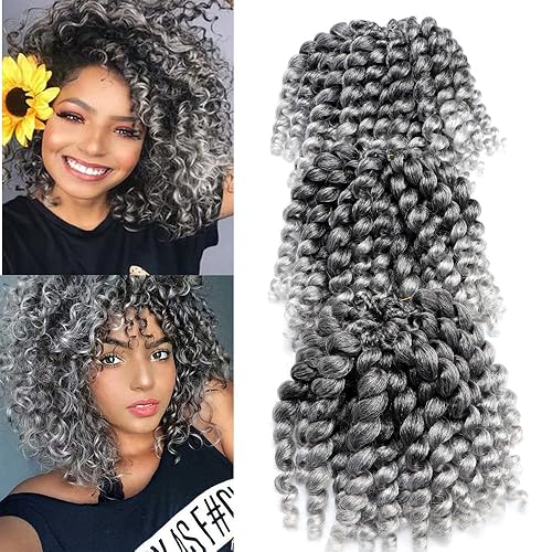 Miniatura 10 de Trenzas de ganchillo 2X Ringlet Jumbo Wand Curl 3 unidslote de 8 pulgadas, 20 raíces, rizado jamaicano, rizado de rebote trenzado, extensiones de