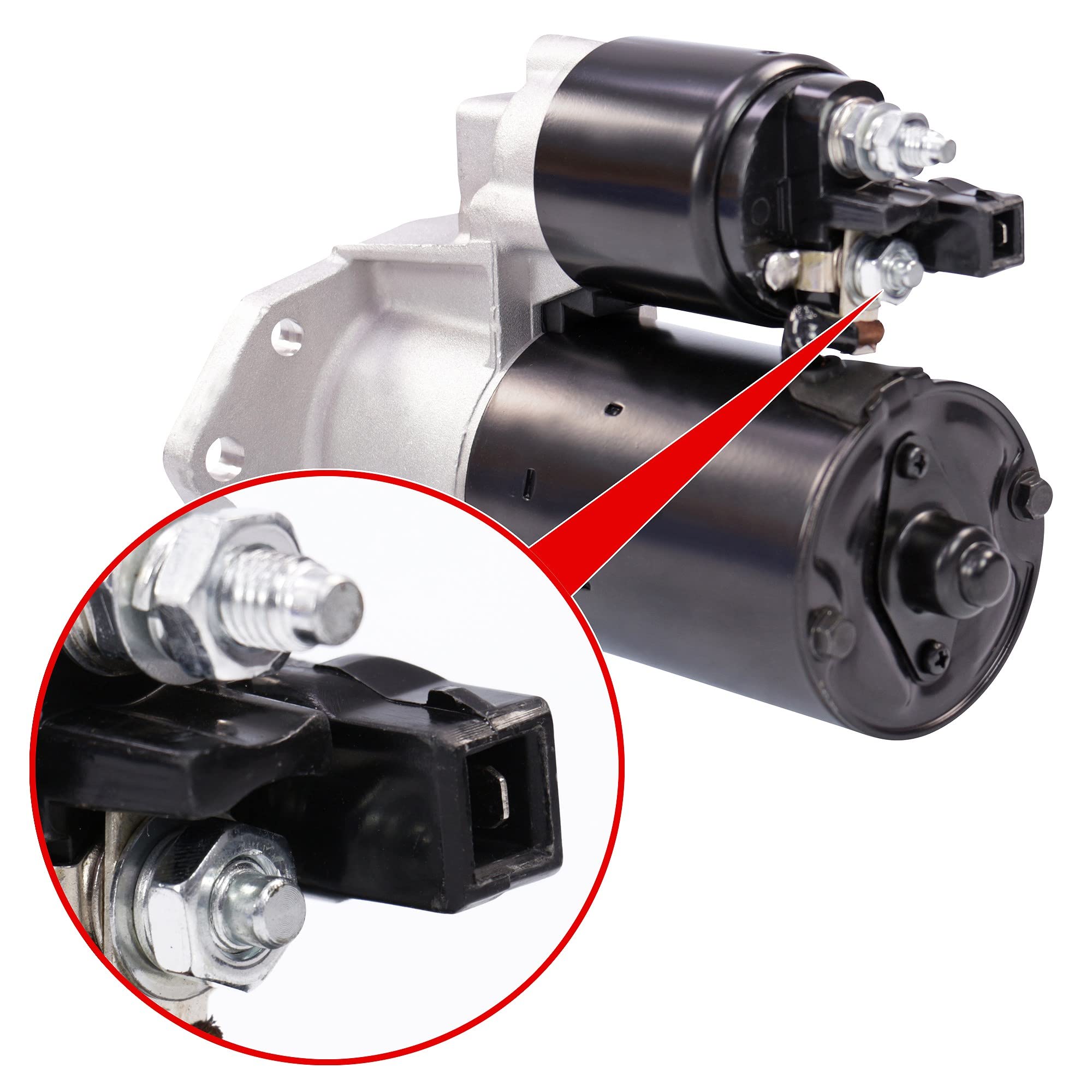 ATEC Germany Avviatore 12V 1,1 KW – 9 Denti, Rotazione Oraria, Compatibile Con Alfa Romeo, Fiat, Opel, Chevrolet E Saab