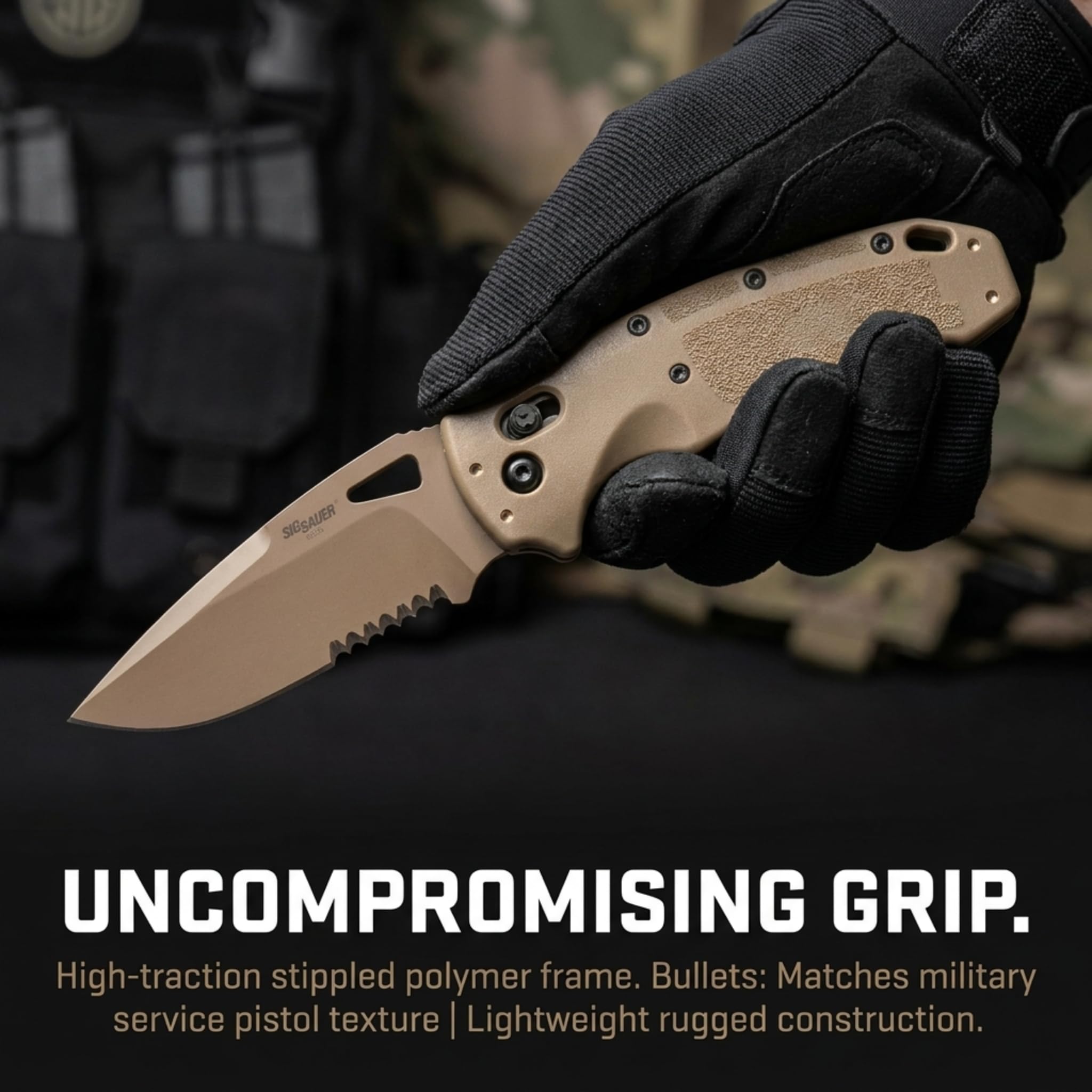 Amazon.com: Hogue SIG K320 3.5” Partially Serrated Drop Point