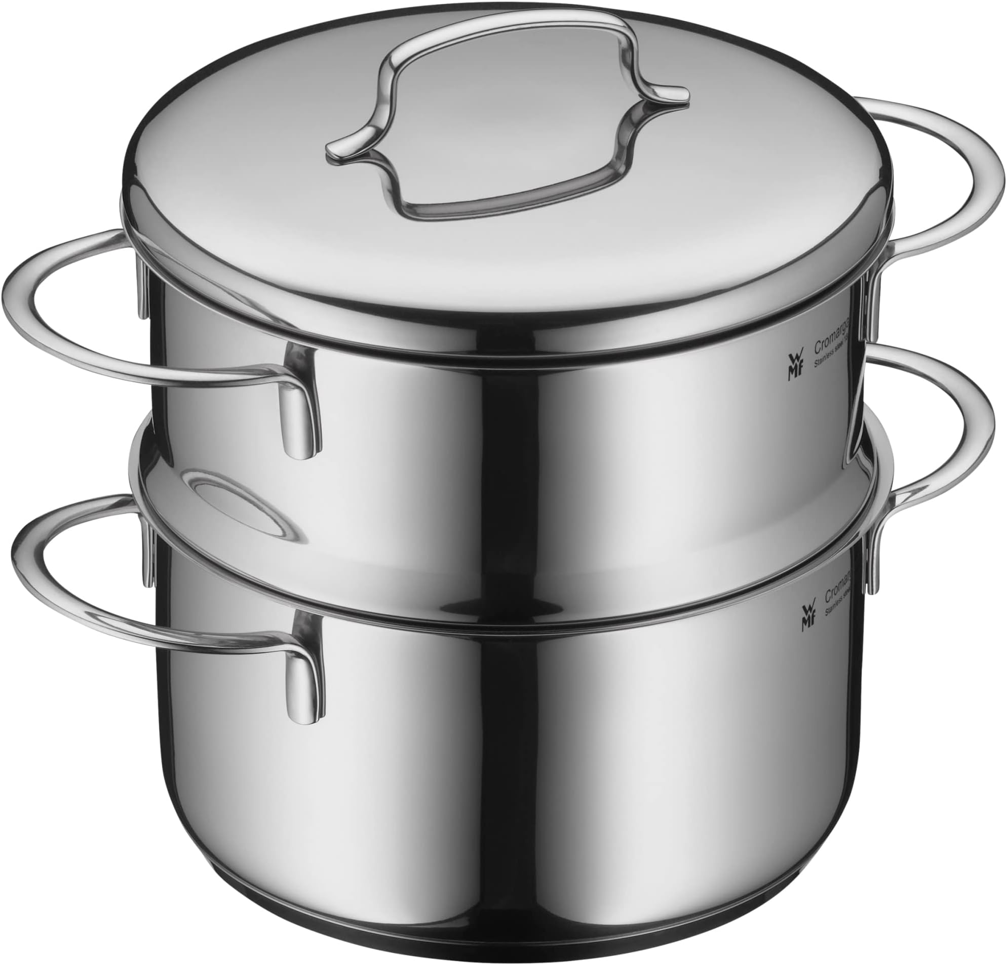 716836040 GemüseSteamer Ø 16 cm approx. 1,5l Mini stackable Cromargan stainless steel brushed suitable for all stove tops including induction dishwasher-safe, Silver