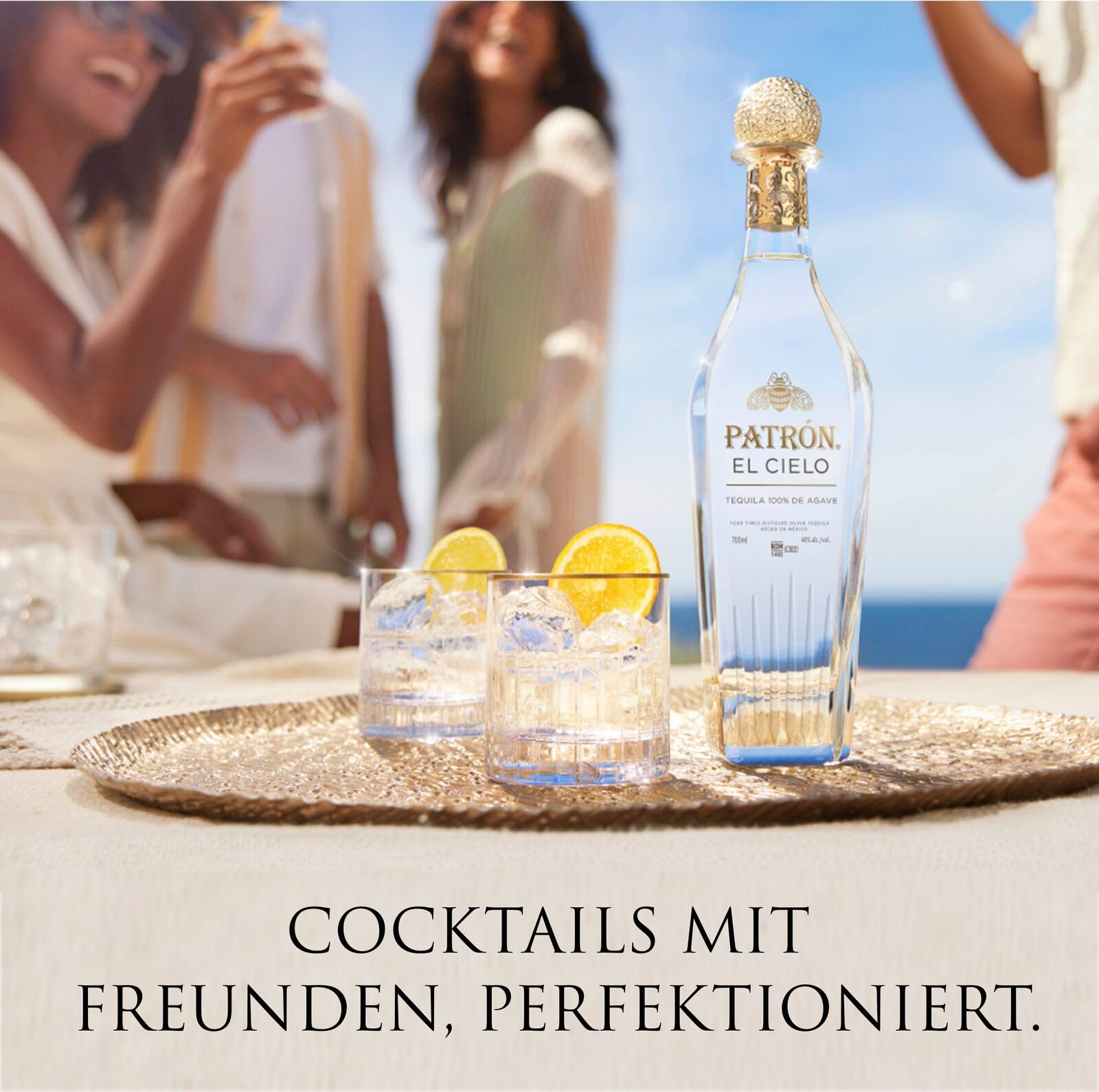 PATRON EL CIELO Premium Silver Tequila, 40% Vol., 70cL / 700mL, Alkohol aus 100% Weber Blue Agave, wird in kleinen Chargen in Mexiko handgefertigt