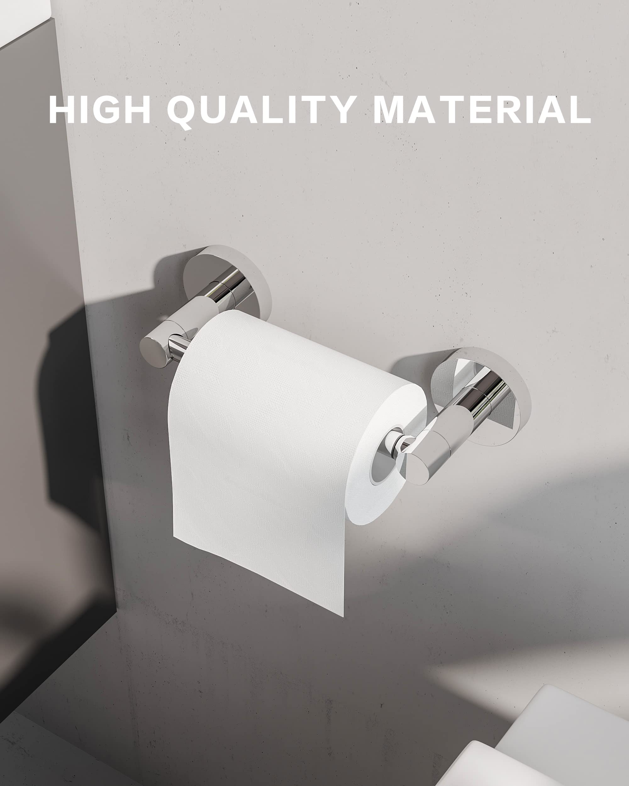 Fixsen Toilettenpapierhalter, matt, schwarz, selbstklebend, Badezimmer, Papierrollenhalter, Edelstahl und Zinklegierung, Wandhalterung, 1 Stück