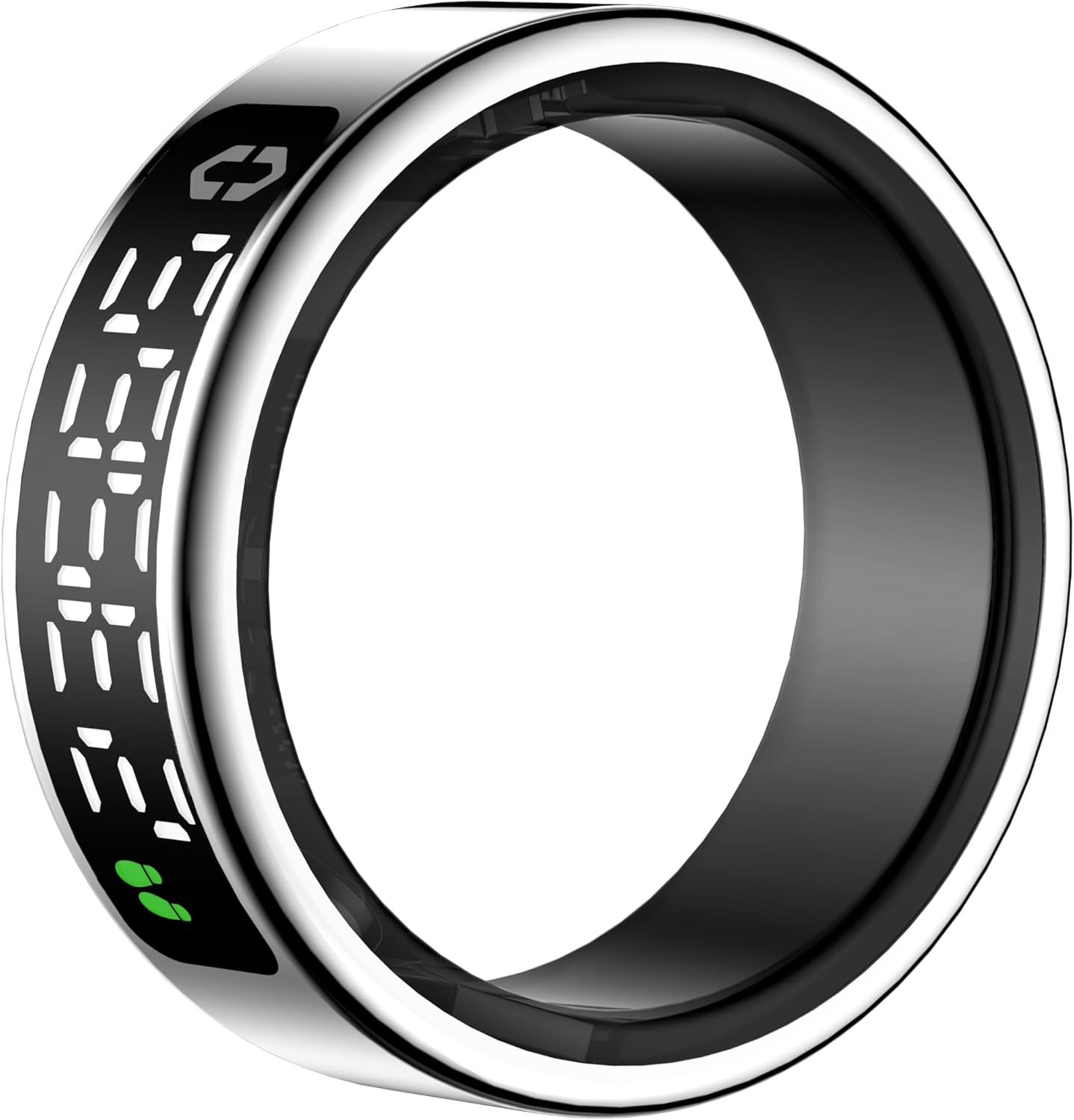 Smart Rings with LED Display Screen, IP68 Waterproof Fitness Rings with Sleep Tracker, Heart Rate and Blood Oxygen Monitoring Functions (Silver, 11)