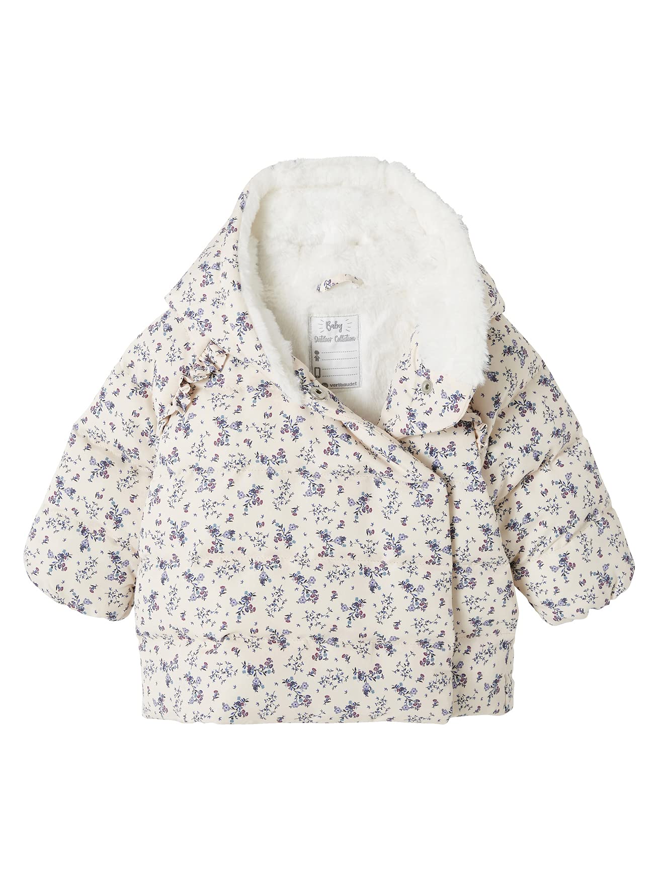 Vertbaudet Gefütterte Baby Steppjacke, Wickelform, Recycling-Polyester