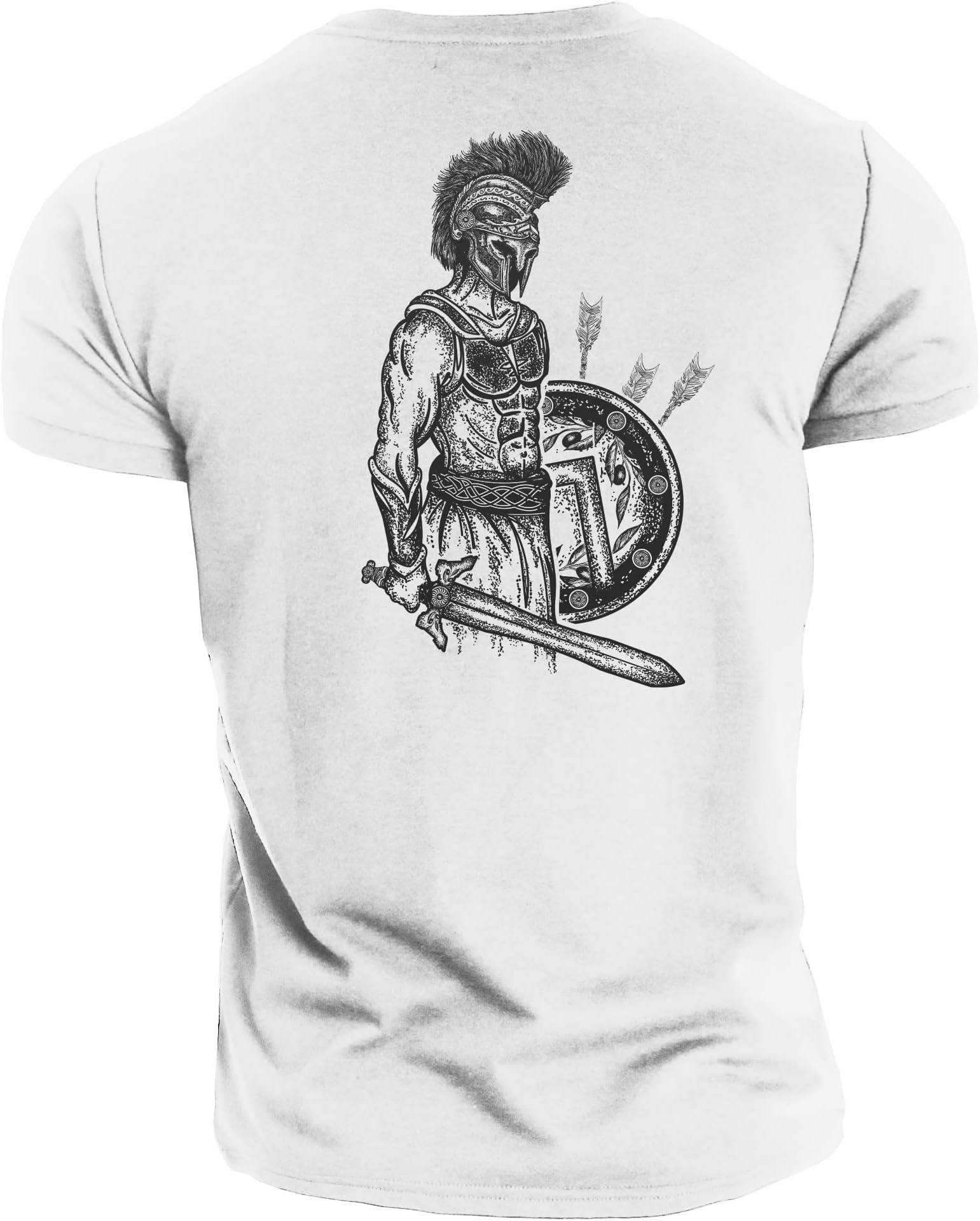 GYMTIER - Spartan Gym T-Shirt for Men Bodybuilding Weighlifting Strongman Training Top Active Wear Forged