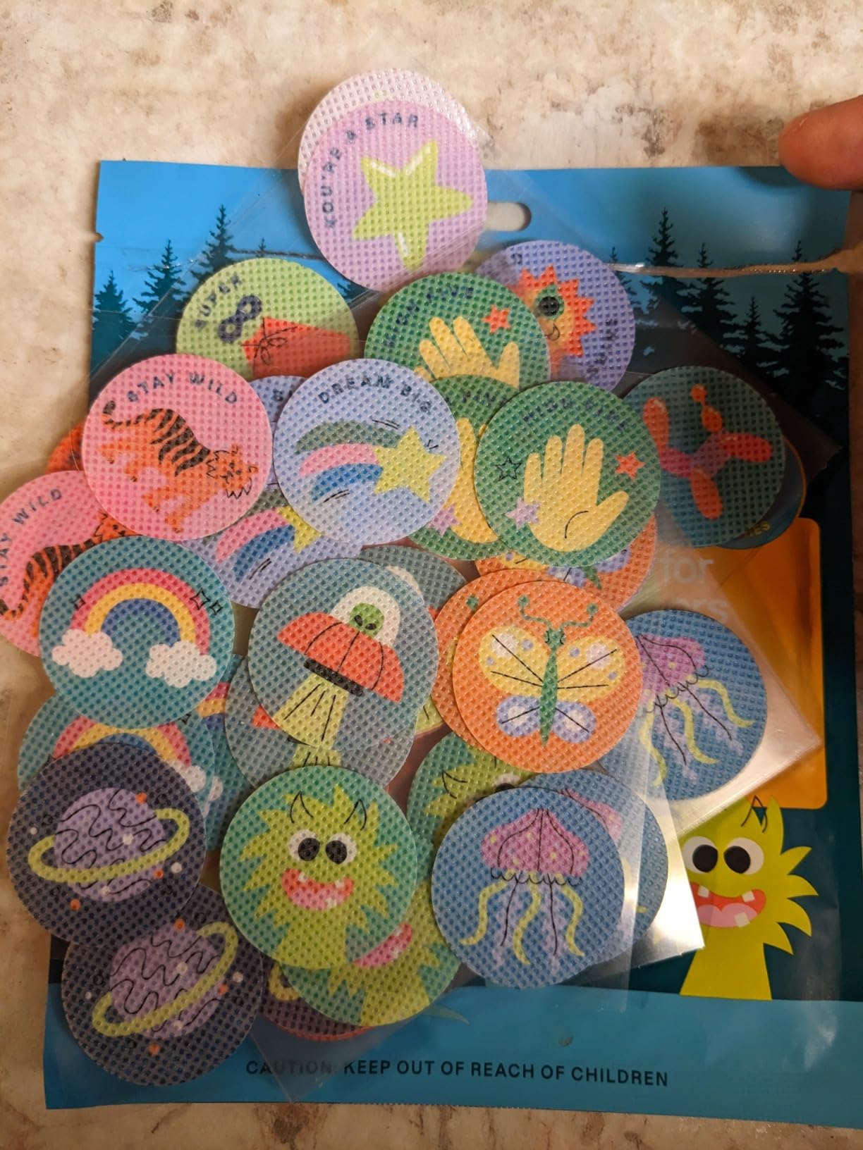 Kidoo Patch sticker in use outdoors — verified customer photo