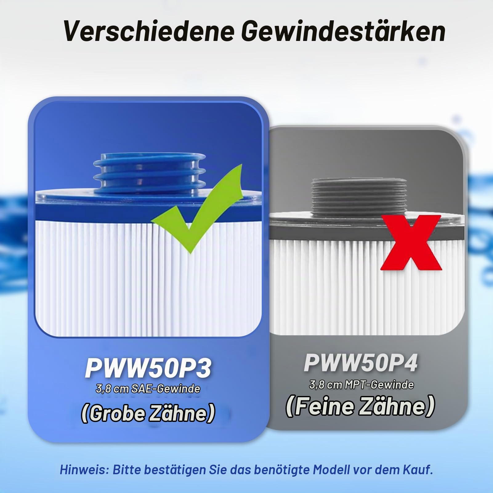 Spa Filterkartusche,2 Stück Filterpatrone, Ersatz Filter, Spa Geschäft Whirlpool