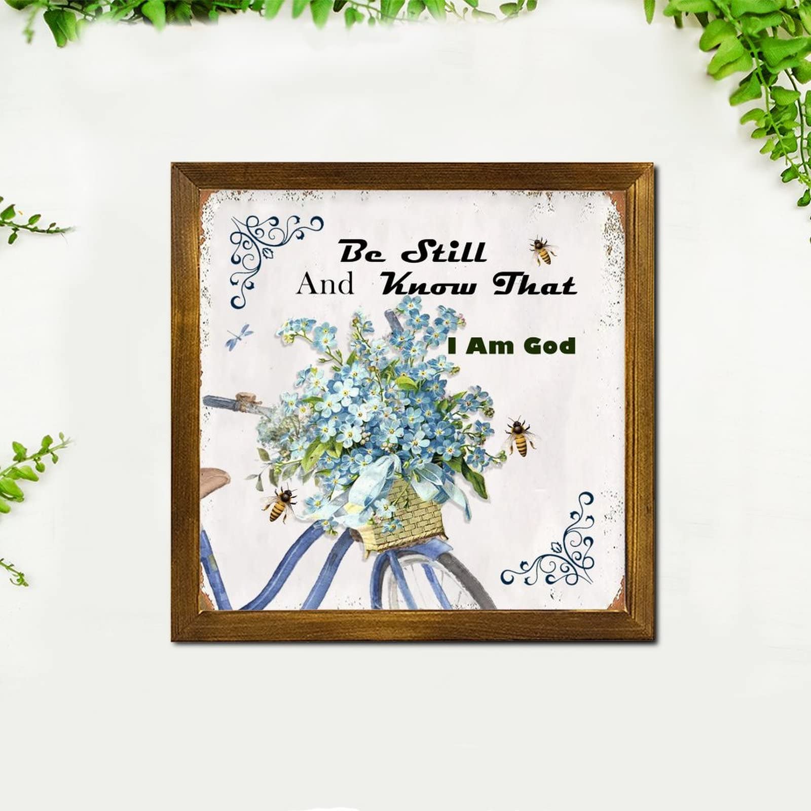 Cartello Da Parete In Legno 'Be Still And Know That I Am God' – 45,7 X 22,9 Cm – Arredamento Rustico - 3