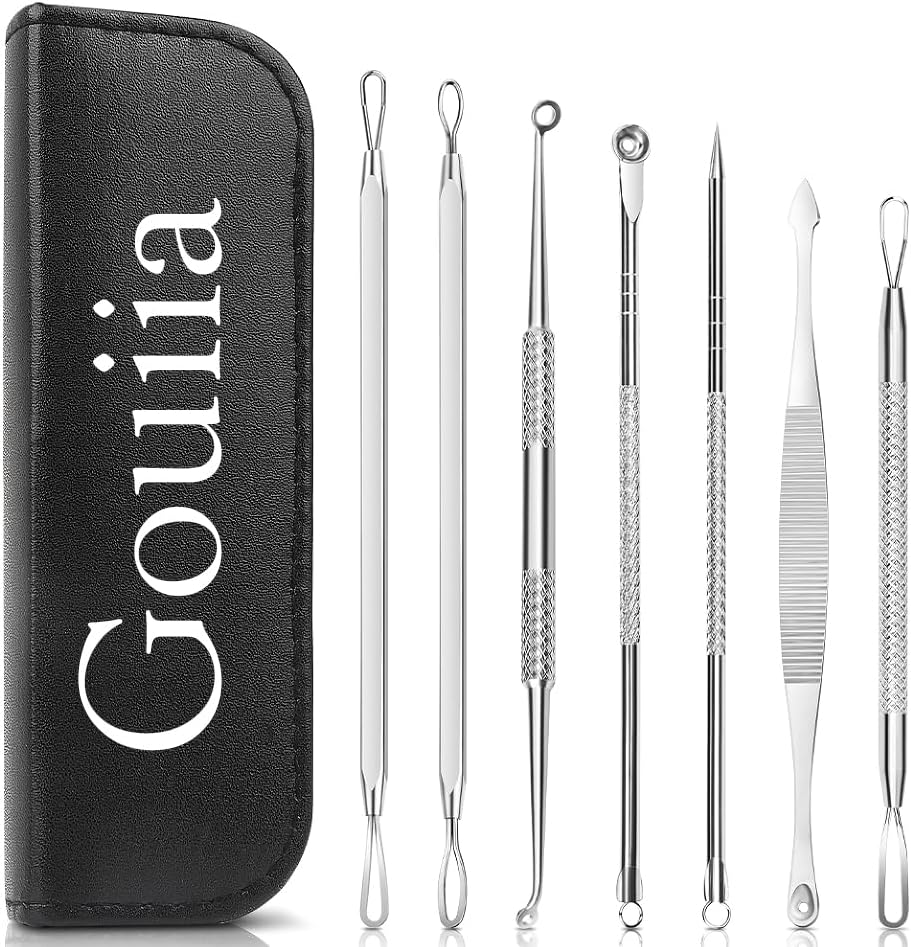 Herramienta para eliminar puntos negros, kit de herramientas para reventar espinillas, extractor de puntos negros para cara, nariz, acné, poros de