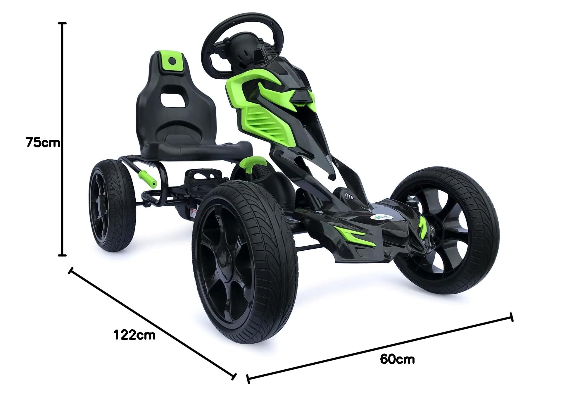 Go Kart à Pédale, Porteur Voiture à pédale, pneus Eva 5–12