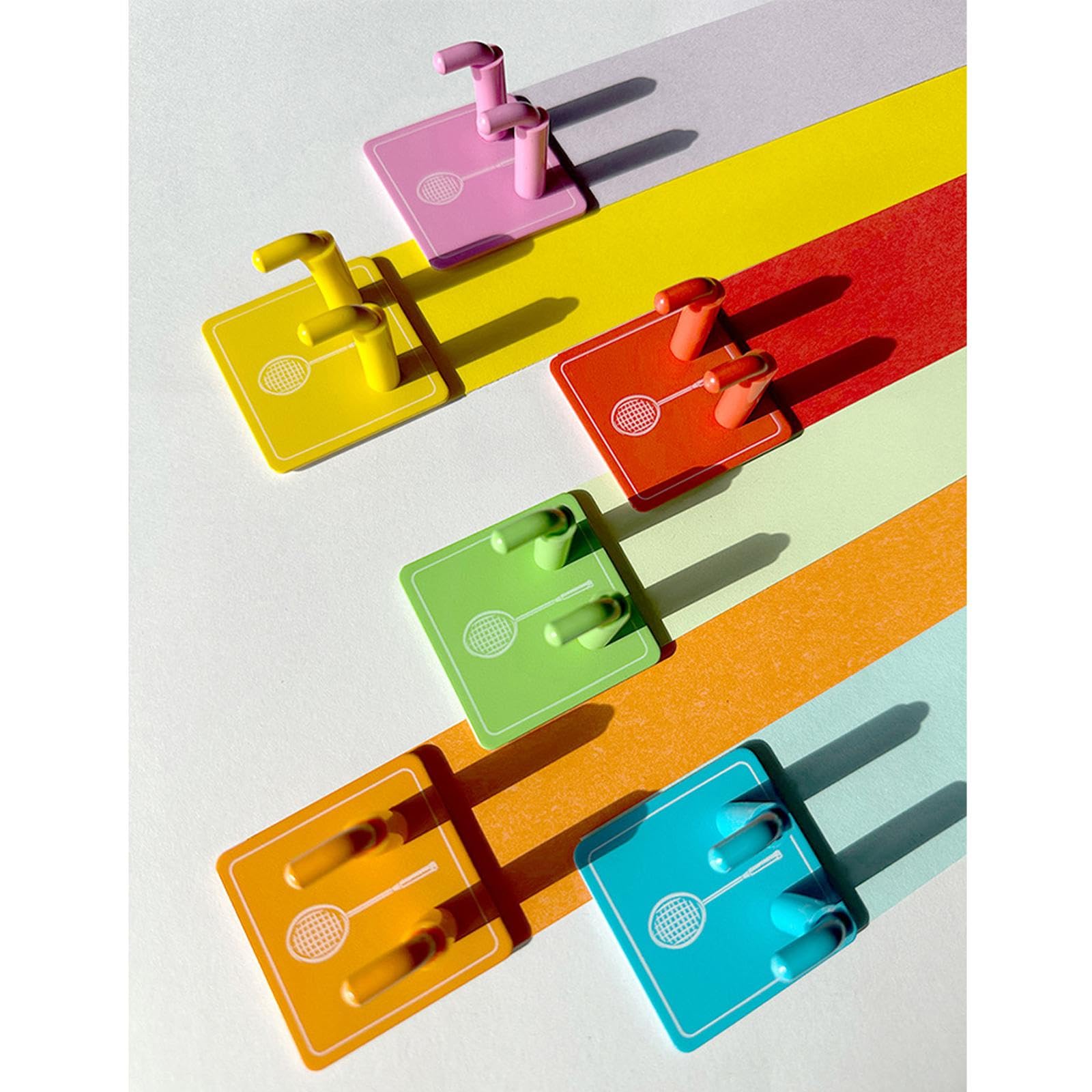 Porta Racchette da Parete (6 Pezzi), Gancio per Appendere Racchette da Tennis, Supporto per Racchette da Parete, Supporto per Racchette da Tennis