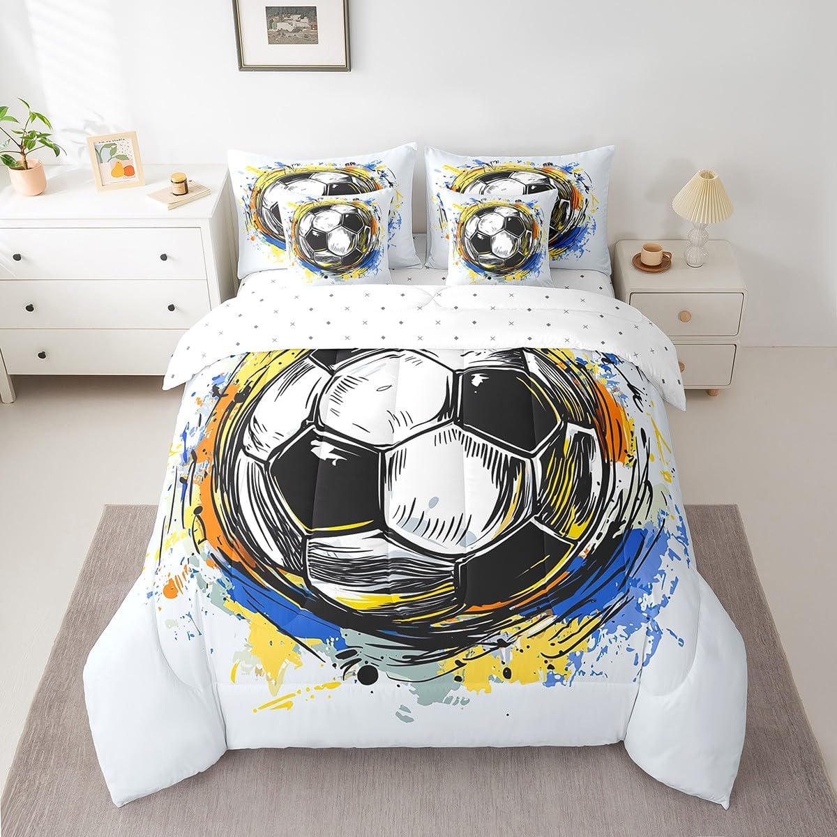 Feelyou Kids Cat Bed in a Bag Cute Black Cats Comforter Set Twin Size 7 Pieces for Girls Women Lovely Pet Kitten Bedding Set Stars Cats Bed Set with Comforter, Sheets, Pillowcases & Cushion Cover