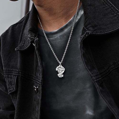 Miniatura 6 de Collar de urna con cruz de manos rezando, cenizas, cremación, conmemorativo, de acero inoxidable, colgante de recuerdo, joyería Forever in My Heart