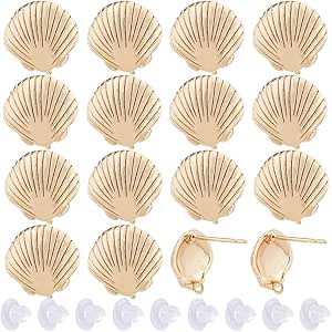 SUNNYCLUE 50Pcs Real 18K Gold Plated Bow Earring Posts - Cute Bowknot Studs With Ear Nuts For DIY Jewelry Making