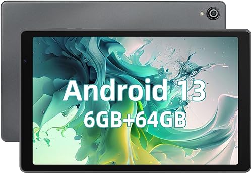 Lville Tablet Android 13, tableta Android Octa-Core, tableta de 10 pulgadas, 6 (4+2) RAM 64 GB ROM (1 TB TF) Tablet Android con Bluetooth, WiFi,