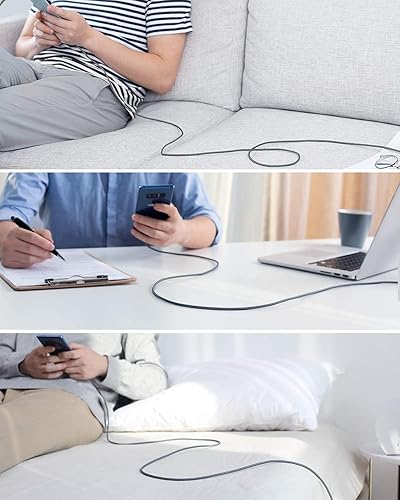 Miniatura 6 de PD - Cable de carga rápida USB C de 6 pies de largo, cable de alimentación (tipo C a tipo C) compatible con Samsung Galaxy S21 S22 S23 Ultra Plus Z