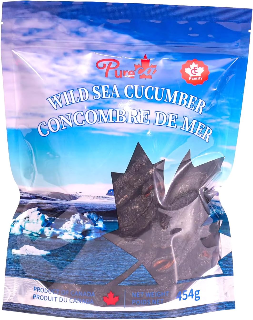 Dried Sea Cucumber Premium Deep Sea Atlantic Canada Wild Caught (Family packaging 32pieces/lb)
