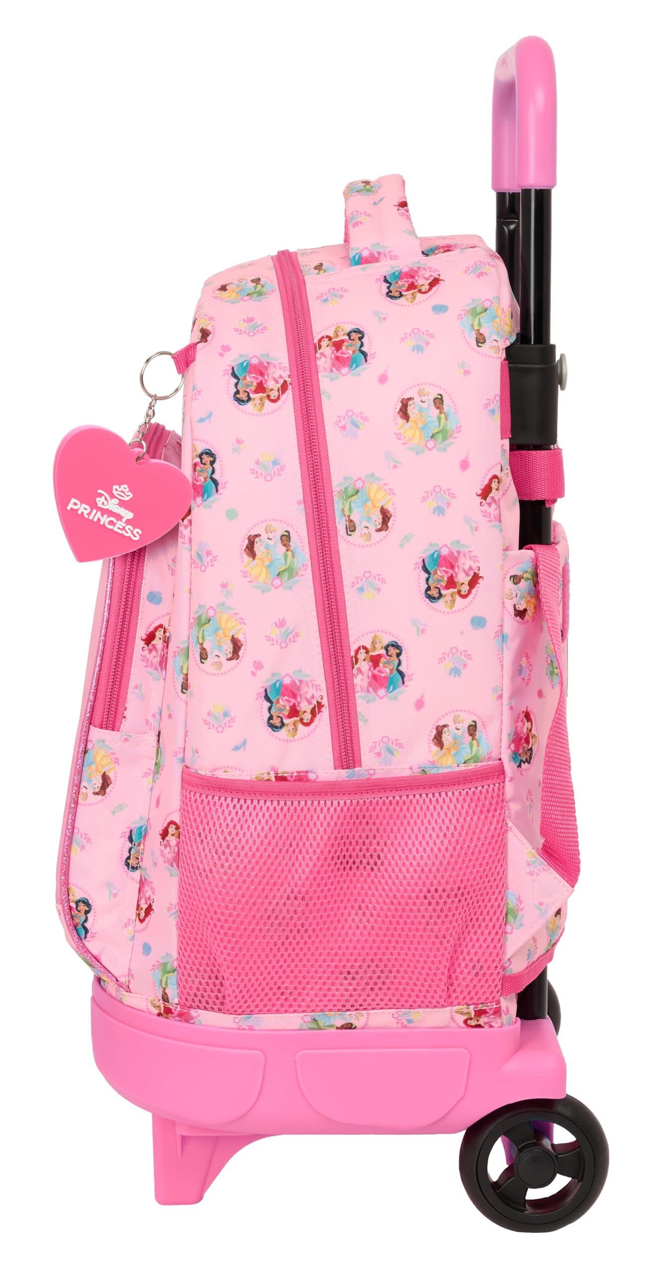 PRINCESAS DISNEY - Mochila Grande con Ruedas, Compacta, Extraíble, Ideal para Niños de Diferentes Edades, Cómoda y Versátil, Calidad y Resistencia, 33x22x45 cm