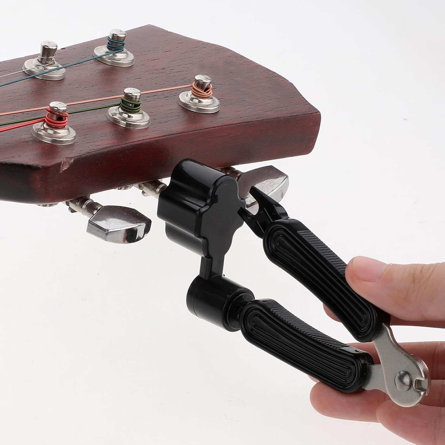 Guitar String Winder, Professional Guitar Tools Bridge Pin Puller and Cutter Musical Instrument String Winder 3 In 1 Tool for Repairing Restringing of Acoustic Electric Guitars (Black)