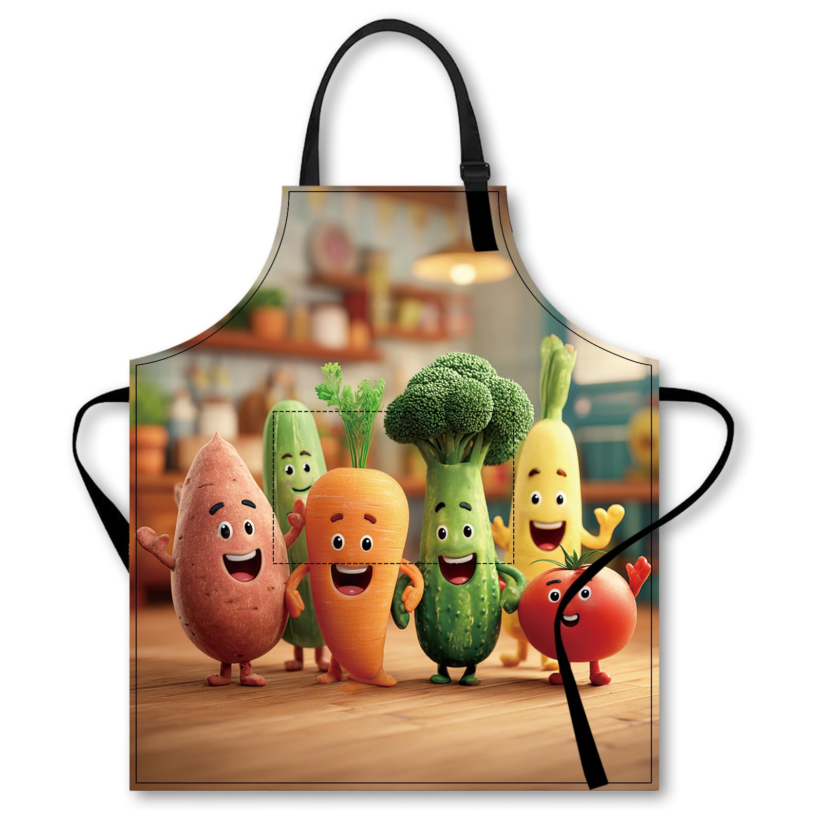 Nuxovilar Cute Cooking Kitchen Apron, 26.77 * 30.7 Inches, Essential for Kitchen Cooking, Baking, Festive Gatherings