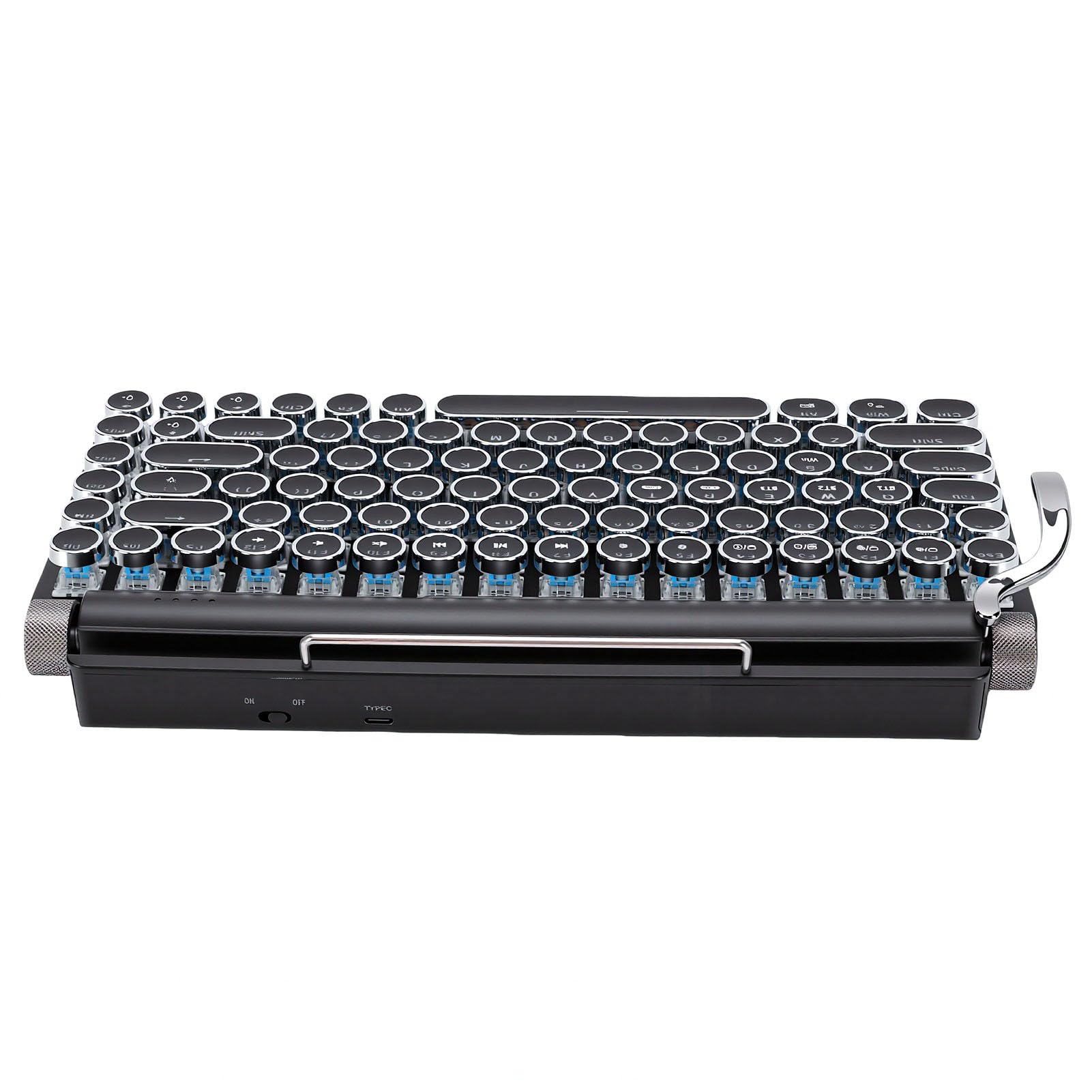 Bewinner Clavier de Jeu Mécanique Steampunk, 14 Rétroéclairage, 3 Modes