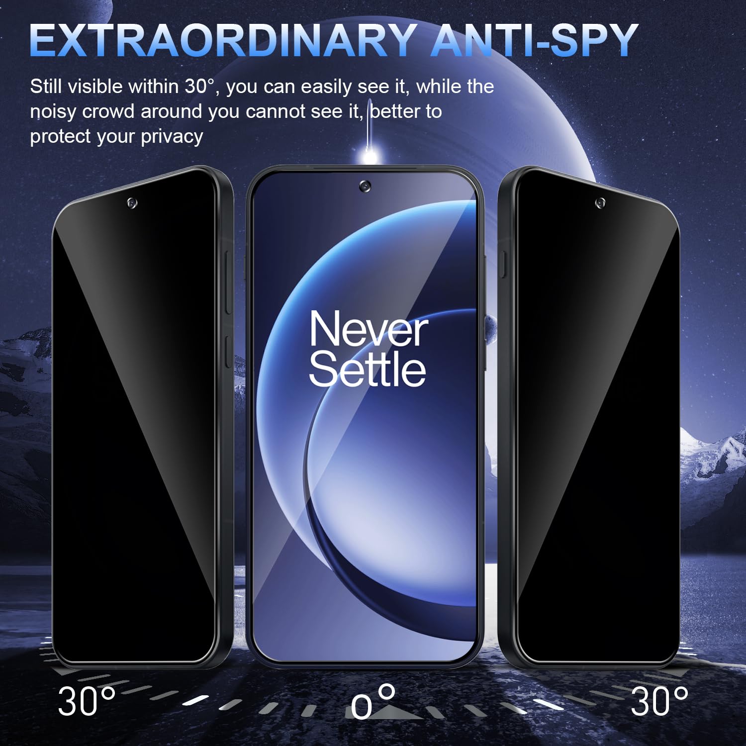 QULLOO 2 displaybeschermfolies voor privacy, compatibel met OnePlus 15