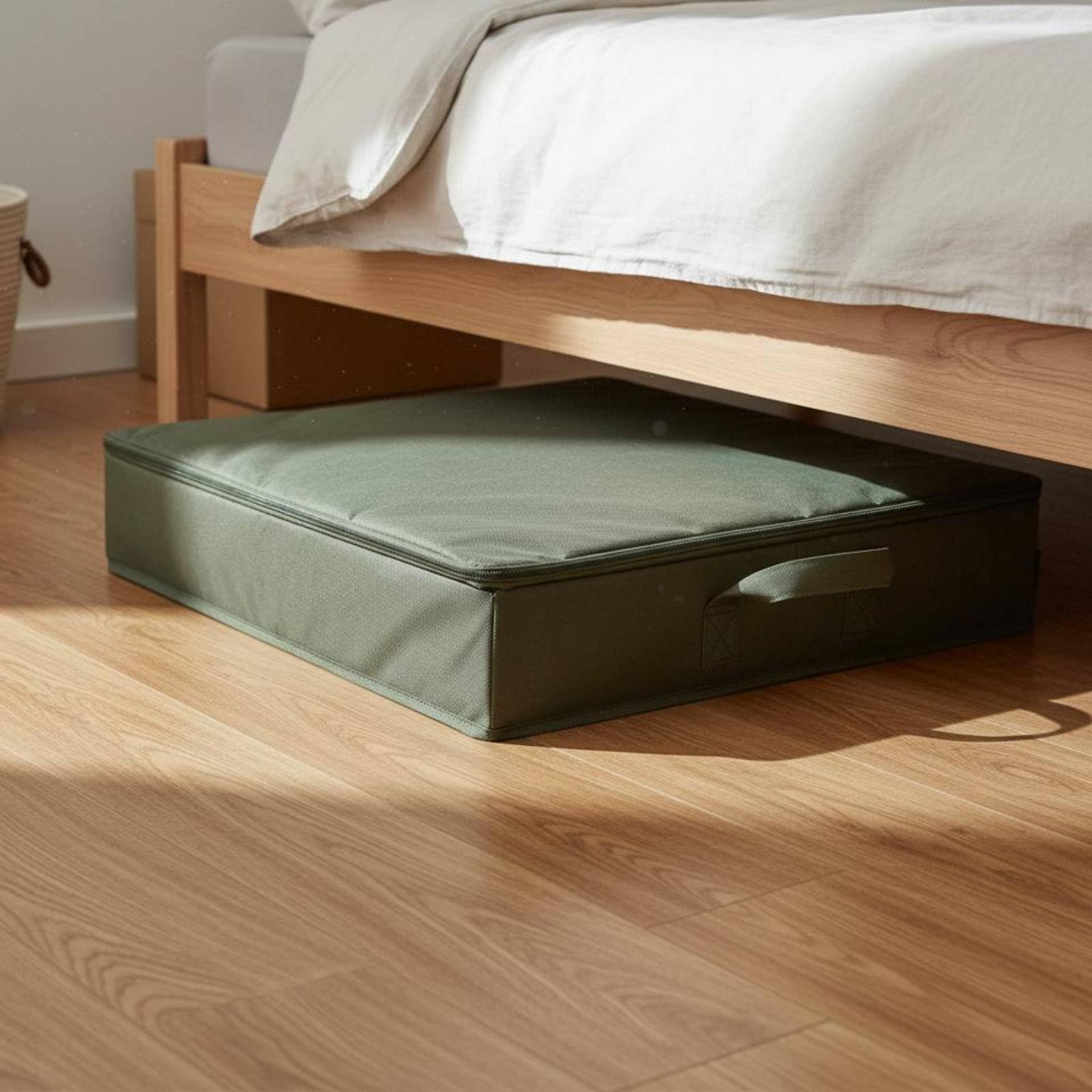 Qianly Organizer sotto Letto Salvaspazio Contenitore Sottoletto in Tessuto Grande Capacità Contenitore Pieghevole in Tessuto per sotto il Divano, Armadio, color to 3, 60x45x20cm