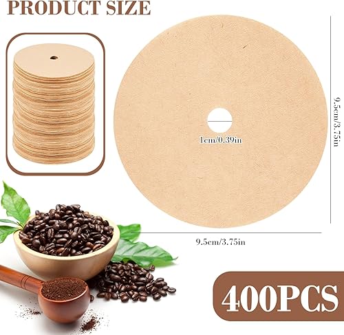 Miniatura 2 de 400 filtros de café percolador, filtro de cafetera percoladora, filtro de café de disco para percoladores, 3.75 pulgadas, sin lejía, para máquina de