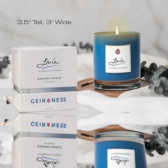 Geir Ness Laila Perfume Candle Soy Wax Scented Candles for Home, Bathroom