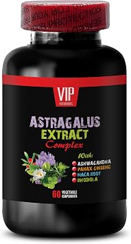 astragalus complex - ASTRAGALUS EXTRACT COMPLEX with Ashwagandha, Panax ginseng, Astragalus, Maca - holy basil capsules, astragalus immune support, astragalus extract capsules 1 Bottle 60 Capsules
