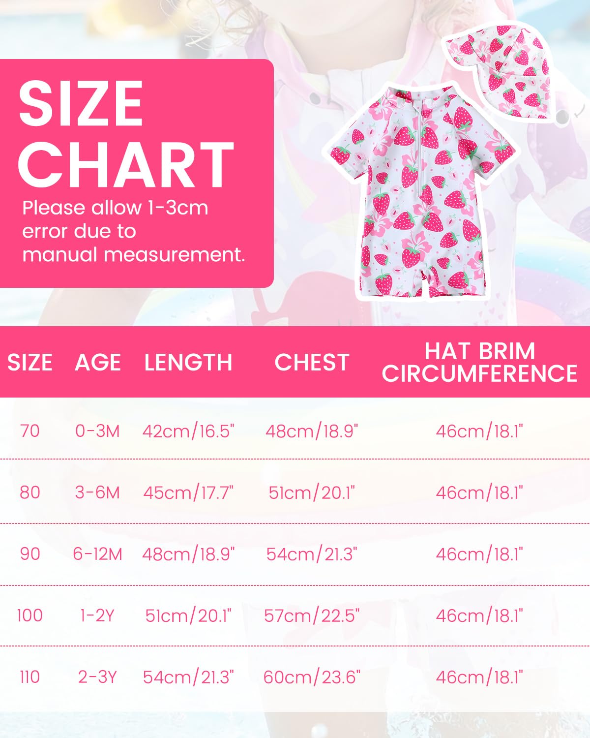 WYTbaby Badeanzug Baby Uv Kleidung Einteiler Kurzärmel Uv Schutzkleidung für Baby Junge Mit Sonnenhut