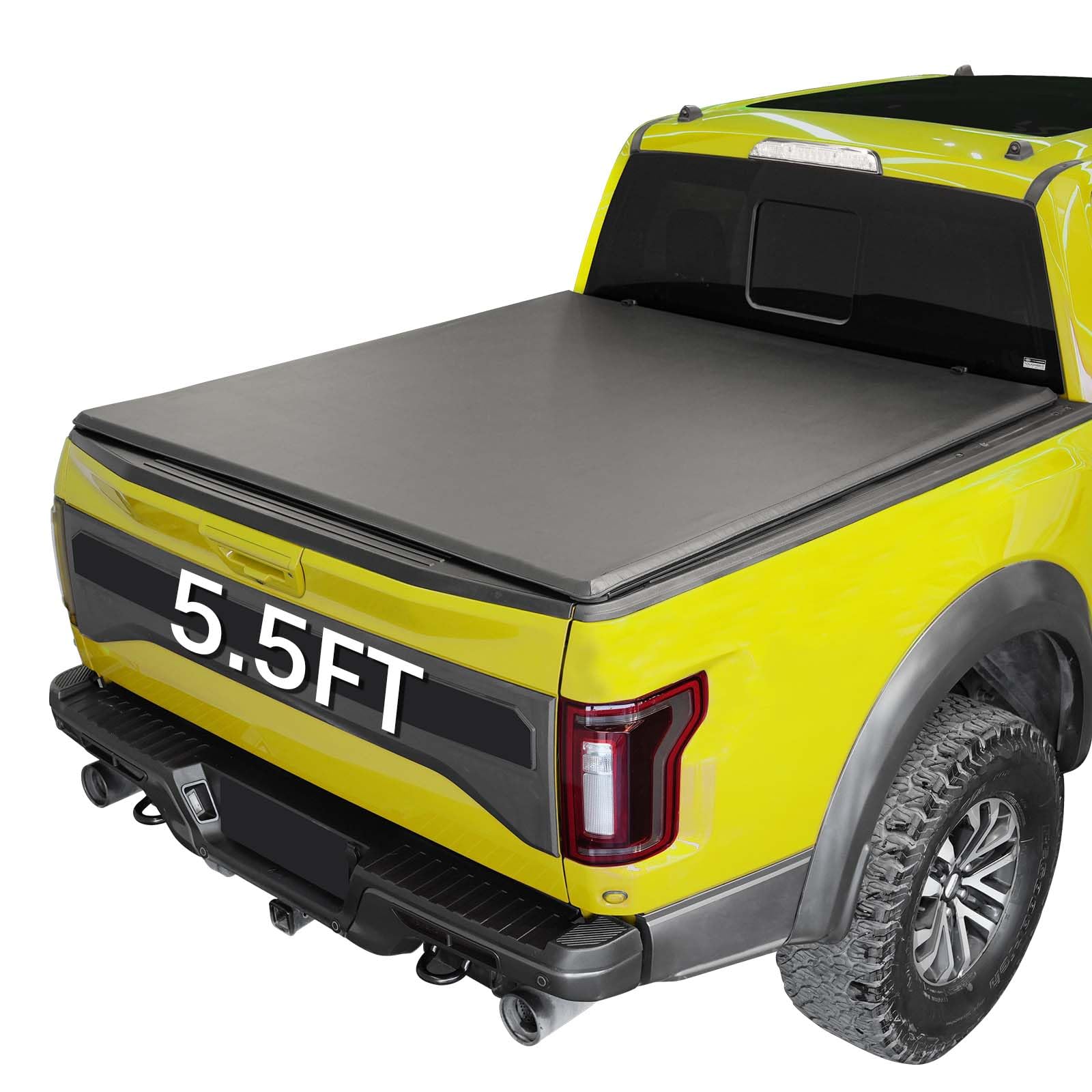 CarPartsDepot Soft Roll Up Truck Bed Tonneau Cover for 2022 2023 2024 Tundra 5.5 FT (67") Bed (Excludes Trail Special Edition Storage Boxes)
